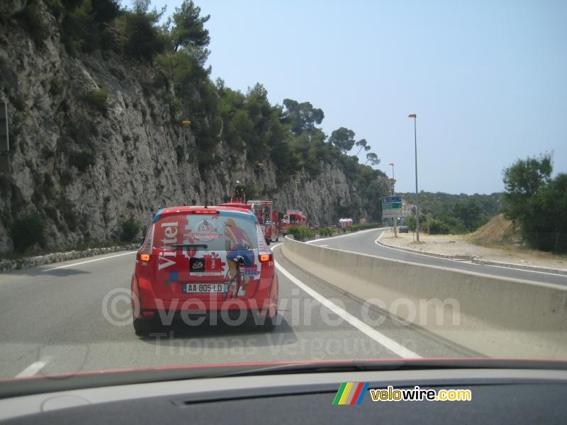 Advertising caravan: Vittel - on our way to Monaco