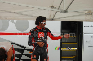 Oscar Pereiro Sio (Caisse d'Epargne): warming up before the team time trial (3) (232x)