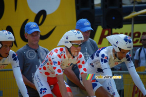 Jussi Veikkanen (Française des Jeux) qui porte le maillot à pois (601x)