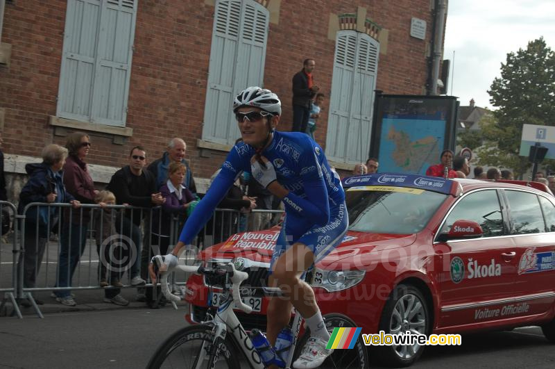 Start Paris-Tours 2009: Brice Feillu vertrekt als één van de laatsten