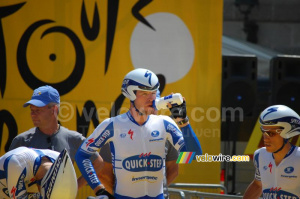 Sébastien Rosseler (Quick Step) avant le départ du contre-la-montre par équipes à Montpellier (461x)