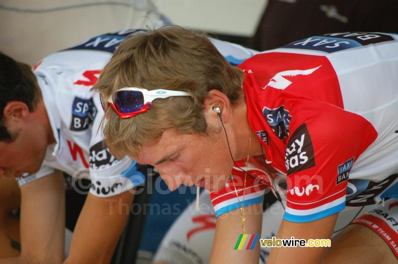 Andy Schleck (Saxo Bank) - that's a real warming up!