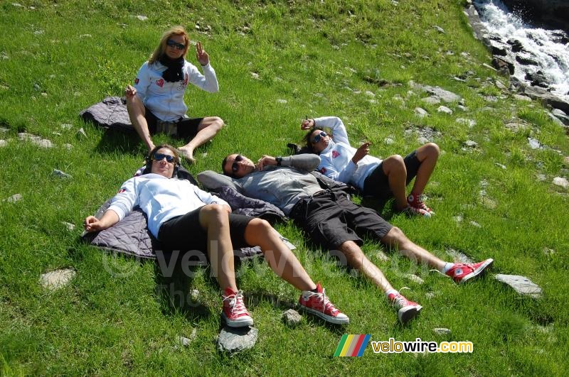 The Vittel team gets some rest!