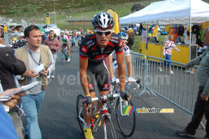 Luis Léon Sanchez (Caisse d'Epargne) après l'arrivée à Arcalis (241x)