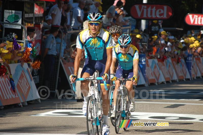 Dmitriy Muravyev & Levi Leipheimer (Astana) in Vittel