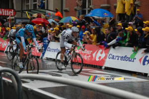 Peter Velits (Milram) & Thor Hushovd (Cervéloi TestTeam) à Colmar (513x)
