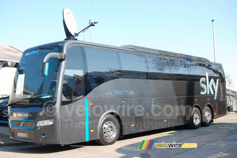 De bus van Team Sky