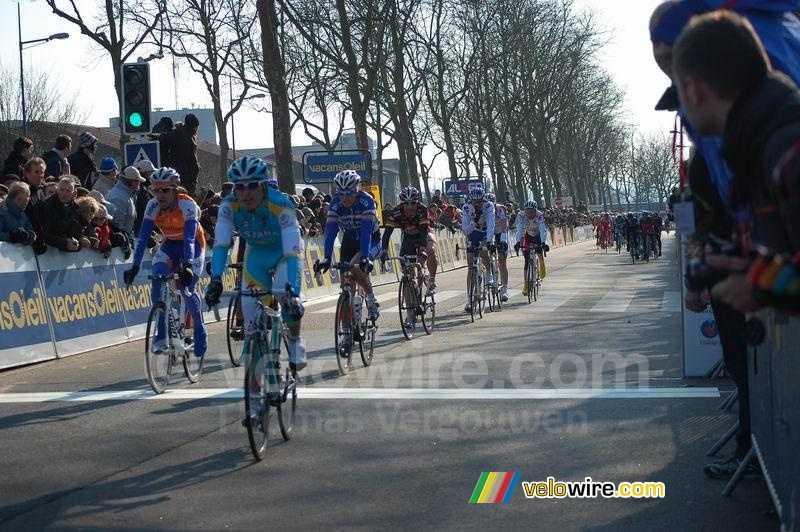 Andriy Grivko, Bram Tankink, Sylvain Chavanel, Jos Ivan Gutierrez, Matthieu Ladagnous, Jurgen van den Broeck & Jean-Christophe Peraud