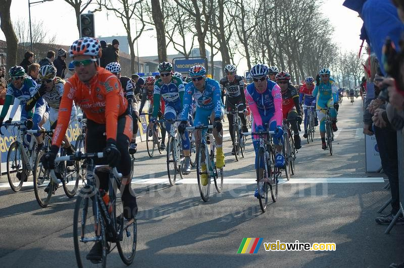 Gorka Verdugo (Euskaltel-Euskadi), Sbastien Turgot (Bbox Bouygues Telecom) & Damiano Cunego (Lampre-Farnese Vini)