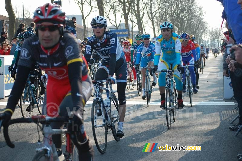 Frank Schleck (Saxo Bank), Thomas Voeckler (Bbox Bouygues Telecom), Benjamin Noval Gonzalez (Astana) & Koos Moerenhout (Rabobank)