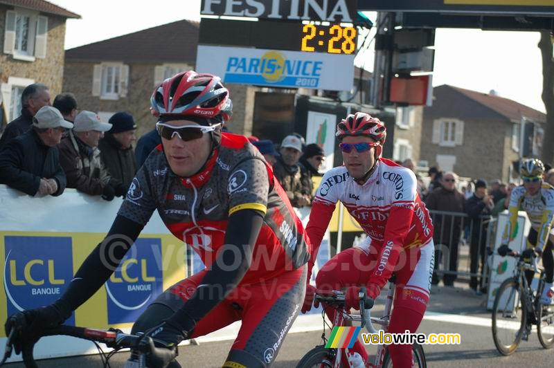 Christopher Horner (Team Radioshack) & Amal Moinard (Cofidis)