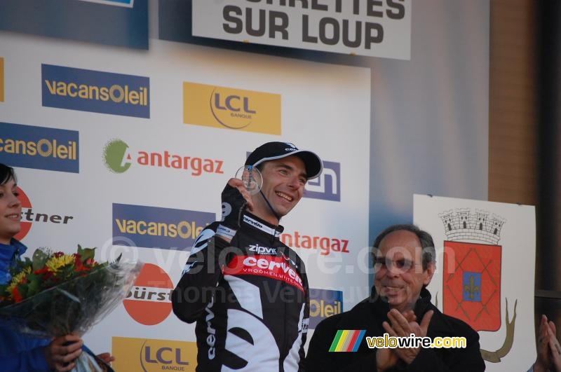 Xavier Tondo (Cervélo TestTeam) on the podium (4)