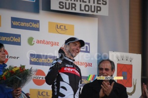 Xavier Tondo (Cervélo TestTeam) on the podium (4) (361x)