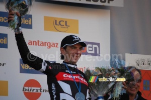 Xavier Tondo (Cervélo TestTeam) on the podium (5) (328x)