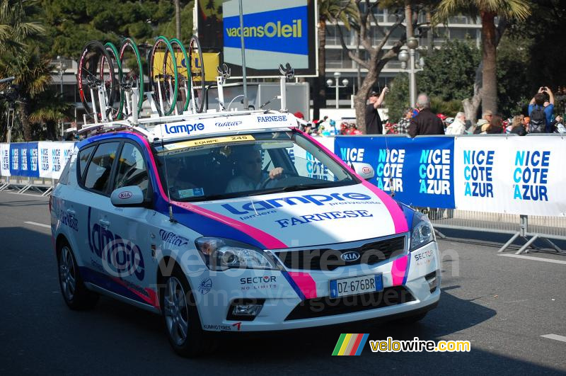 The Lampre-Farnese Vini car