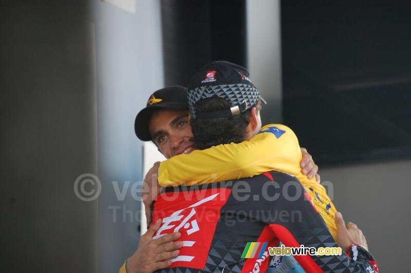 Alberto Contador (Astana) & Luis Léon Sanchez (Caisse d'Epargne)