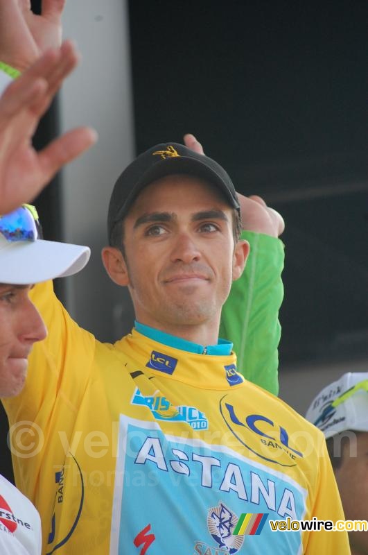 Alberto Contador (Astana), le maillot jaune