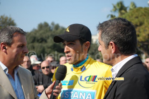 Interview Alberto Contador with Thierry Adam & Laurent Jalabert (356x)