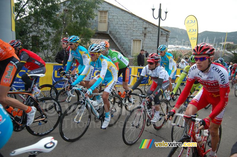 Alberto Contador (Astana), Samuel Sanchez (Euskaltel-Euskadi) & Tiago Machado (Team Radioshack)