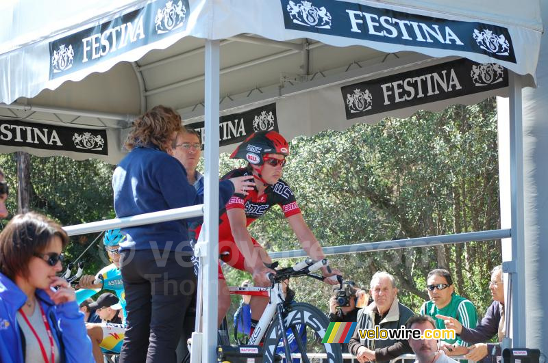 Florian Stalder (BMC Racing Team) aan de start (2)