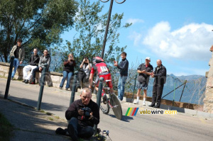 Florian Stalder (BMC Racing Team) in the first turn (520x)