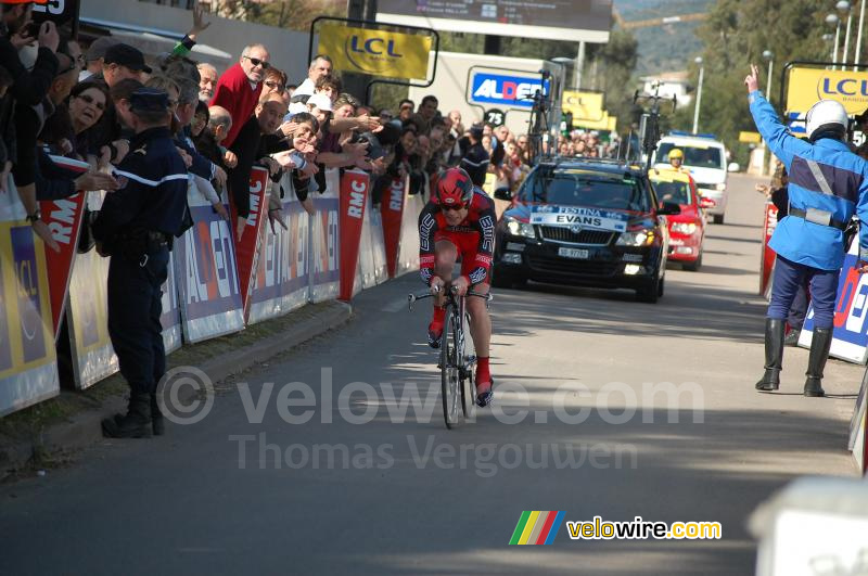 Cadel Evans (BMC Racing Team) at the finish