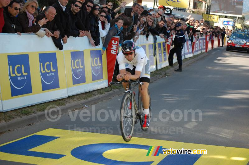 Tiago Machado (Team Radioshack) bij de finish