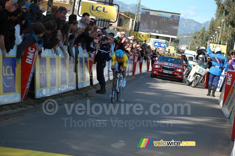 Pierrick Fdrigo (Bbox Bouygues Telecom) bij de finish