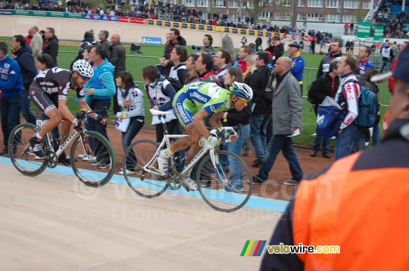 Kristjan Koren (Liquigas-Doimo) & Jeremy Hunt (Cervélo TestTeam)