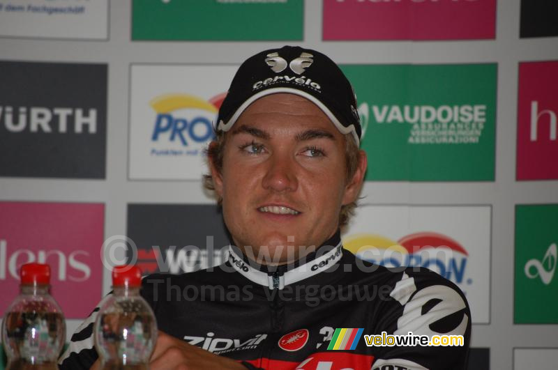 Heinrich Haussler (Cervélo TestTeam) @ persconferentie (2)