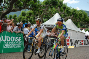 Mark Renshaw (HTC-Columbia) & Daniel Oss (Liquigas-Doimo) (220x)