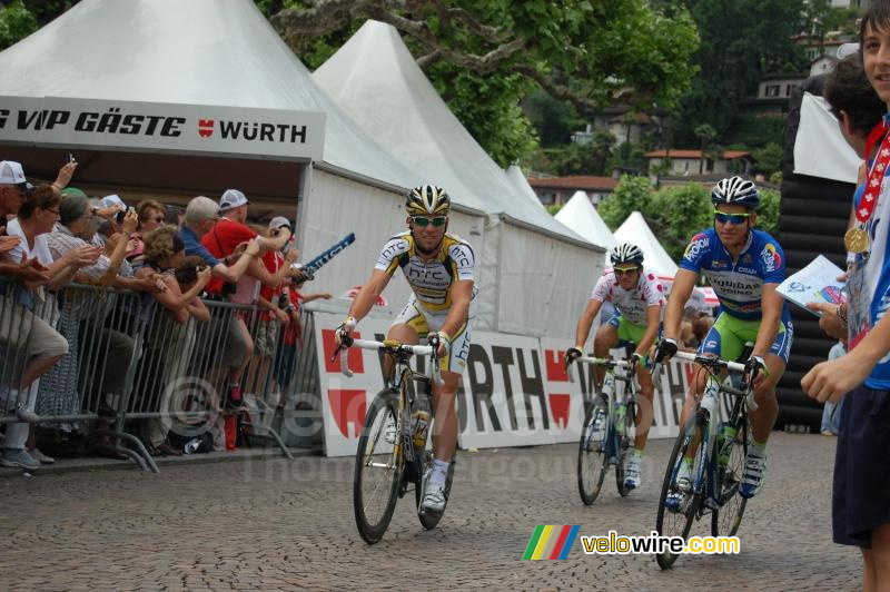 Mark Cavendish (HTC-Columbia), Roman Kreuziger & Peter Sagan (Liquigas-Doimo)