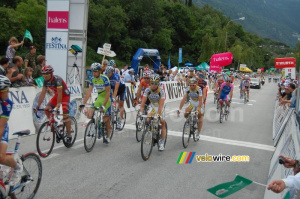 Mark Cavendish (HTC-Columbia) at the finish in Sierre (426x)
