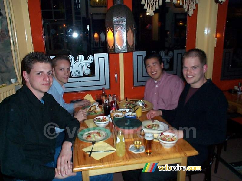 Dinner BOOST2000 - Maarten, Thomas, Marcel & Paul