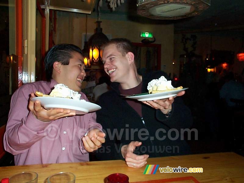 Marcel & Paul met het dessert
