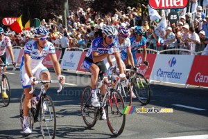 Christophe Le Mével (FDJ), Jérôme Pineau (Quick Step), Alexandr Kolobnev (Katusha Team) & Yukiya Arashiro (Bbox Bouygues Telecom) (410x)