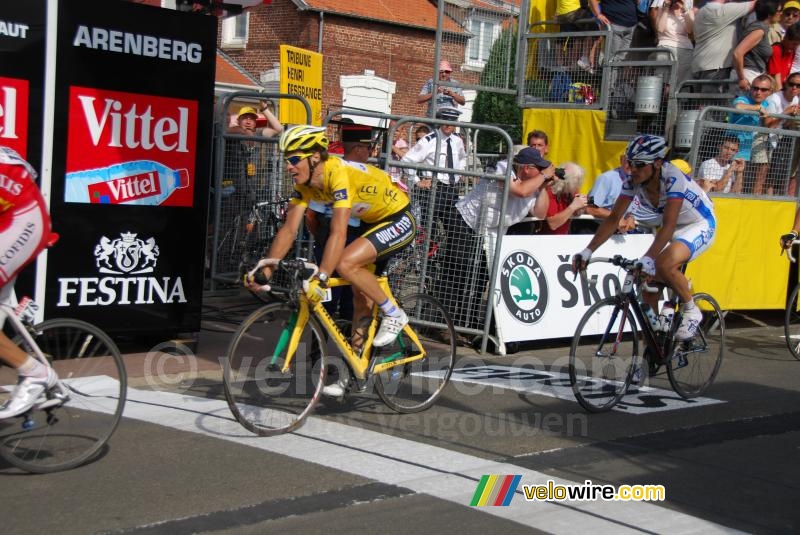 Sylvain Chavanel (Quick Step) en jaune