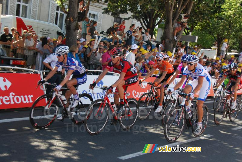 Kevin Seeldrayers (Quick Step), Steve Morabito (BMC Racing Team), Jrmy Roy (FDJ) & Mathieu Perget (Caisse d'Epargne)