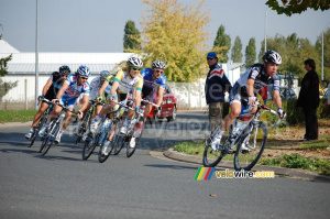 The leading group in Vendôme: Jorgensen, Meyer, Krivtsov, Geschke, Maes, Saramotins, Flecha & Pichon (578x)