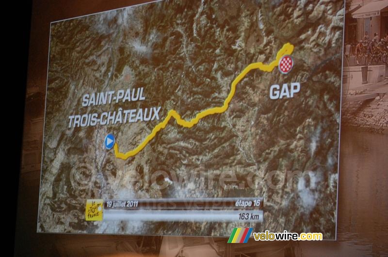 De etappe Saint-Paul-Trois-Chteaux > Gap