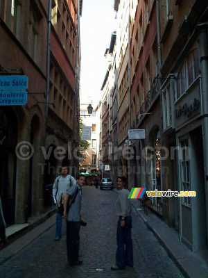 Cédric, Sébastien & Nathalie in a street in Lyon (281x)