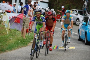 Sylvester Szmyd (Liquigas-Doimo), Steve Morabito (BMC Racing Team) & David de la Fuente (Astana) (555x)