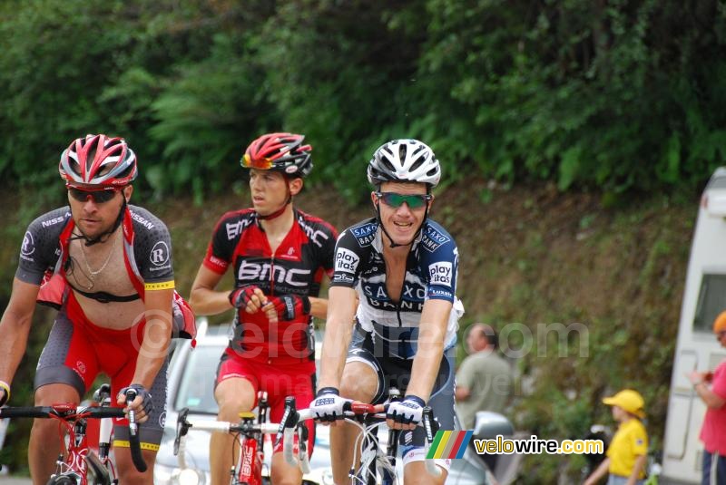 Sergio Paulinho (Team Radioshack), Brent Bookwalter (BMC Racing Team) & Chris Anker Srensen (Team Saxo Bank)