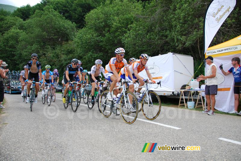 Grischa Niermann & Koos Moerenhout (Rabobank), Geraint Thomas, Edvald Boasson Hagen (Team Sky), ...