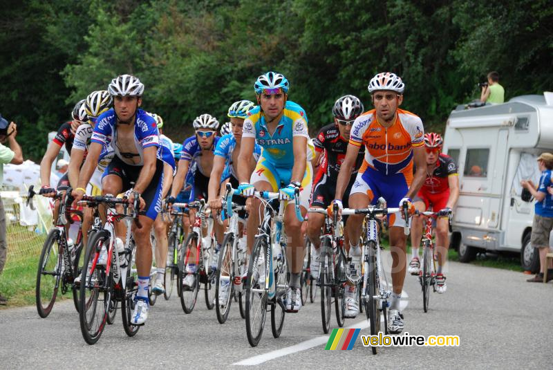 Carlos Barredo (Quick Step), Benjamin Noval Gonzalez (Astana) & Juan Manuel Garate (Rabobank)