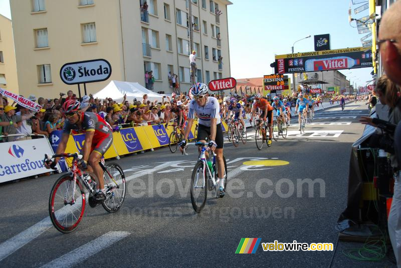 Yaroslav Popovych (Team Radioshack) & Geraint Thomas (Team Sky)