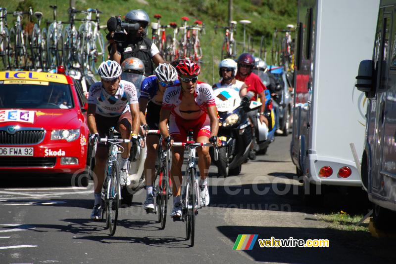 Amal Moinard (Cofidis), Christophe Riblon (AG2R La Mondiale) & Jurgen van de Walle (Quick Step)