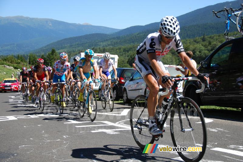 Volodymir Gustov (Cervélo TestTeam), Daniel Navarro (Astana), Anthony Charteau (Bbox Bouygues Telecom), Robert Gesink (Rabobank), ...