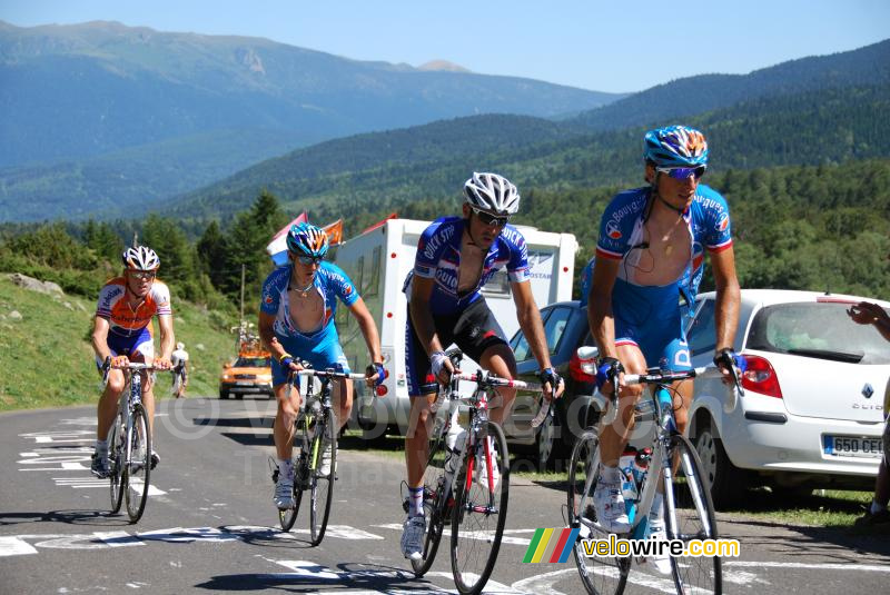 Pierrick Fdrigo & Cyril Gautier (Bbox Bouygues Telecom), Jrme Pineau (Quick Step) & Koos Moerenhout (Rabobank)