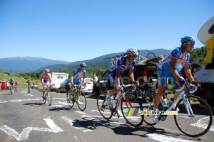 Pierrick Fédrigo & Cyril Gautier (Bbox Bouygues Telecom), Jérôme Pineau (Quick Step) & Koos Moerenhout (Rabobank) (2) (490x)